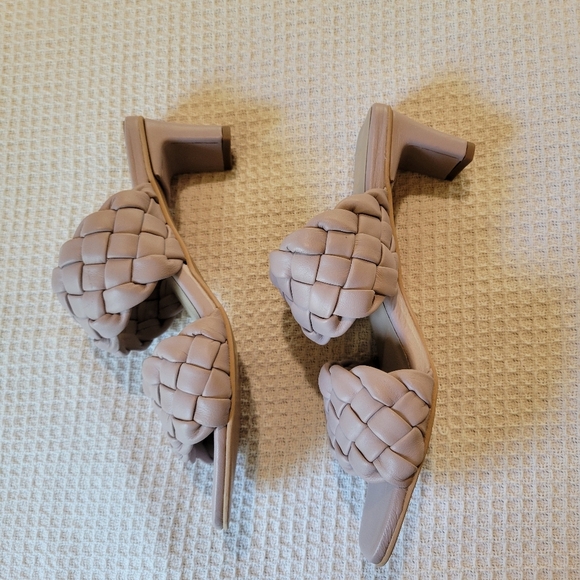 42 Gold Elegant Women's Braided Sandals - Cream - Picture 8 of 11